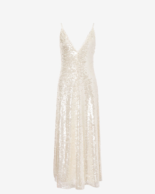Long dress in paillettes