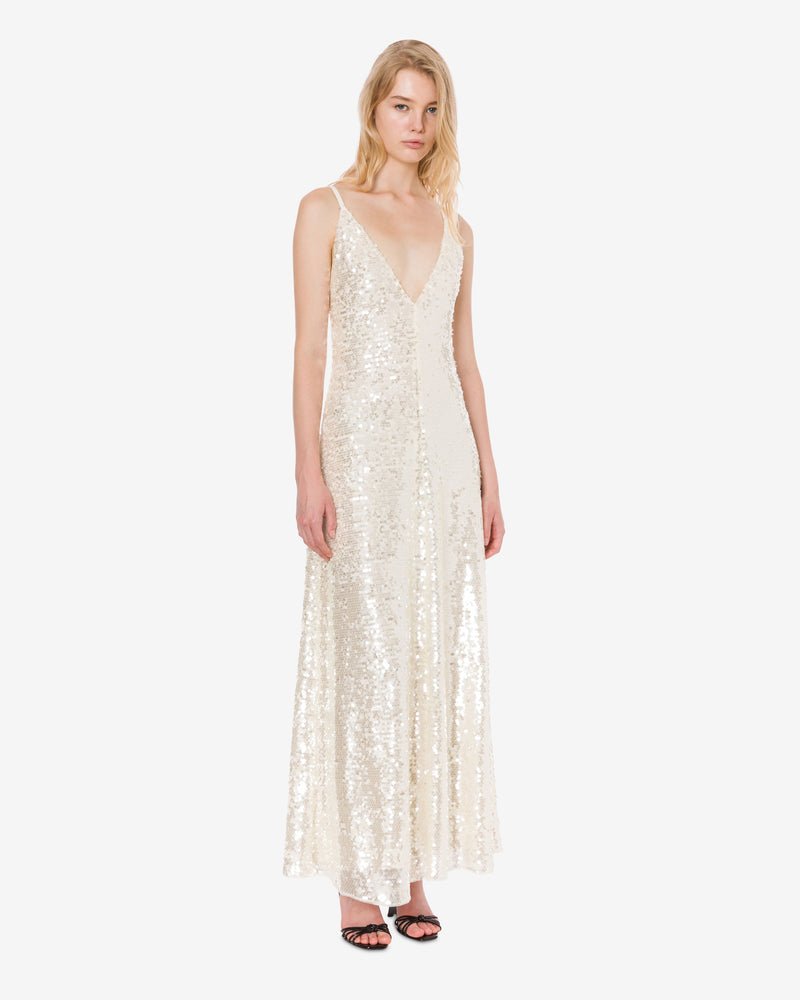 Langes Kleid in paillettes