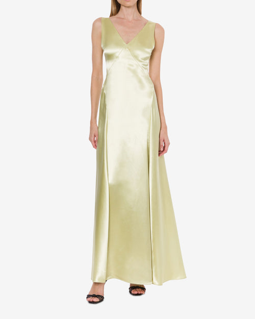 Long viscose satin dress