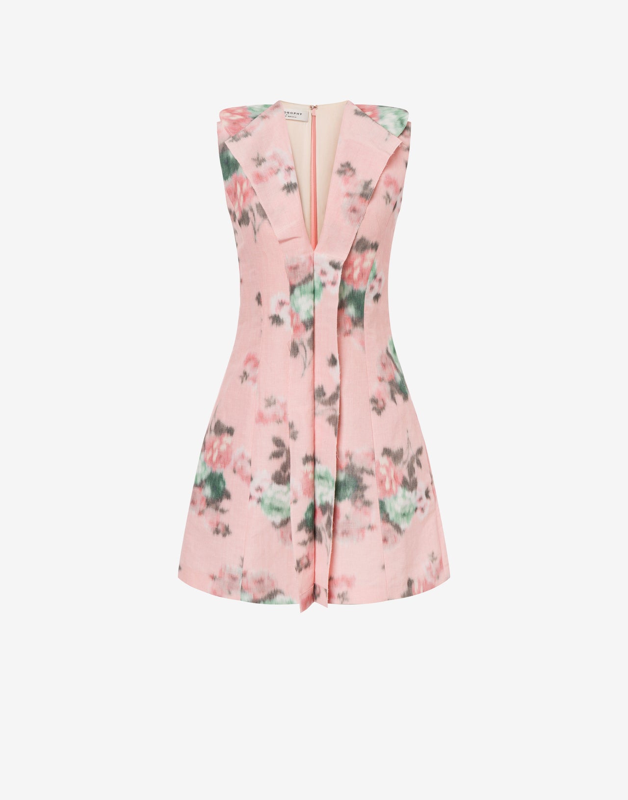 Minidress in taffetà floral