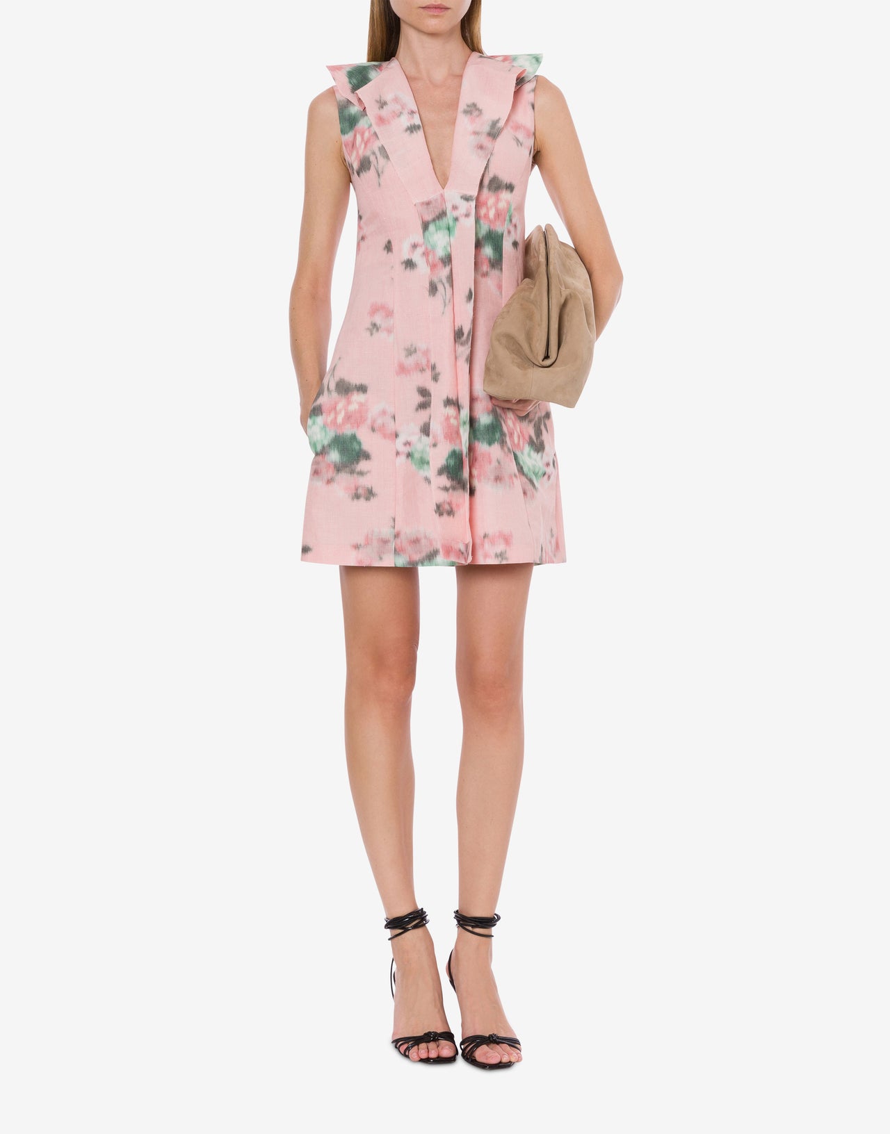 Minidress in taffetà floral
