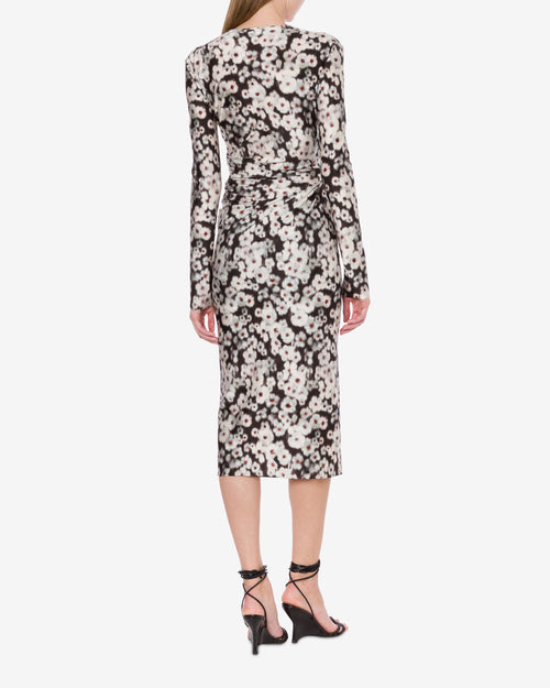 Dress in lycra with flower print