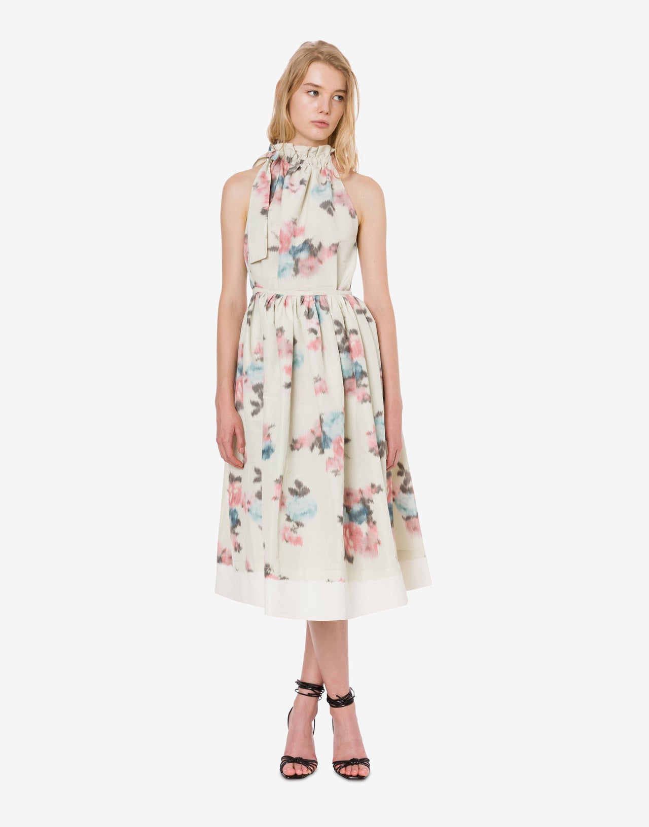 longuette taffetà Vestido de flores
