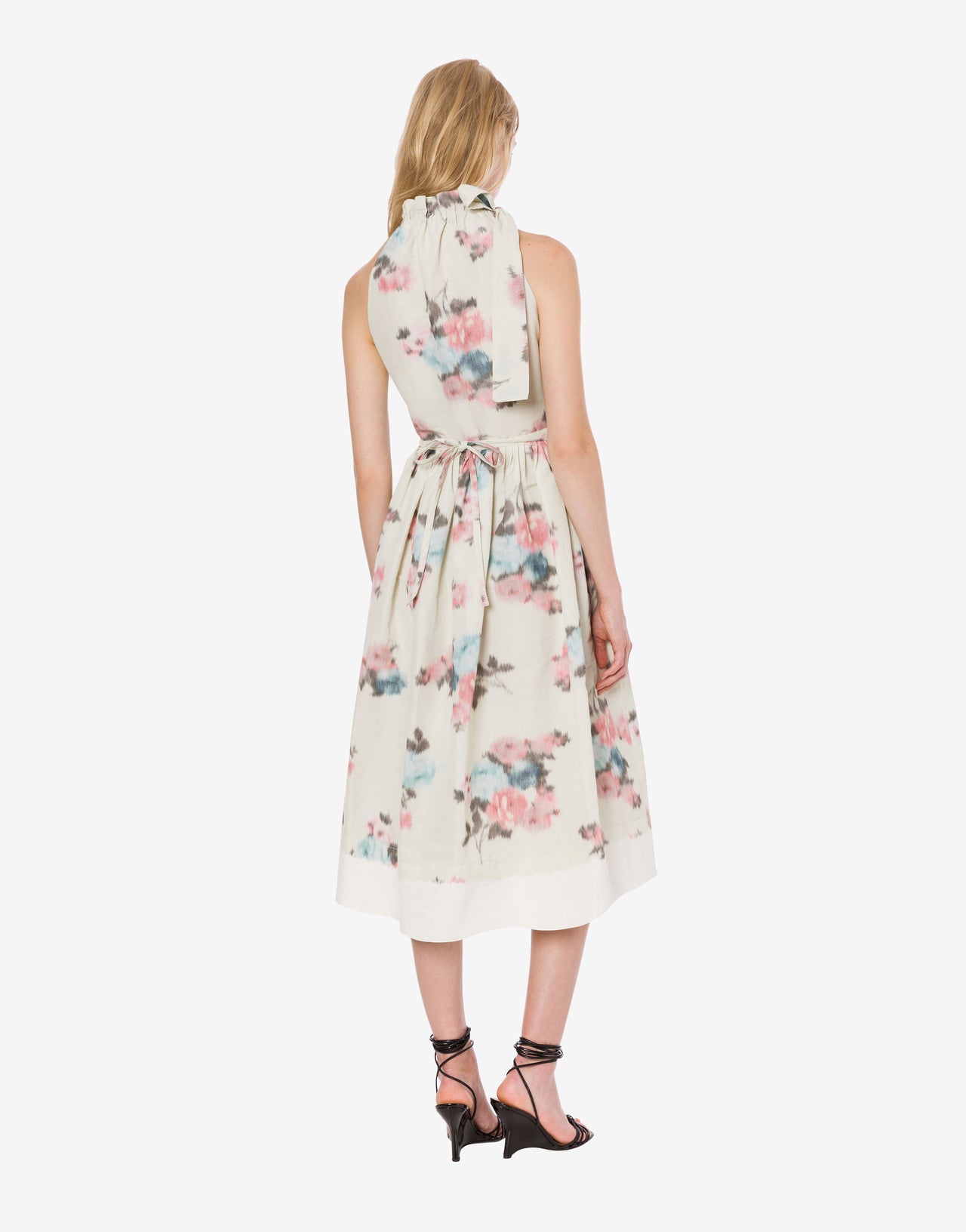 longuette taffetà Vestido de flores
