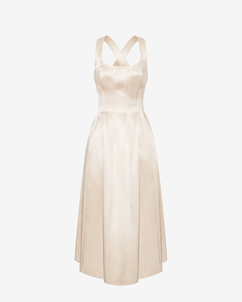 Langes Kleid in duchesse