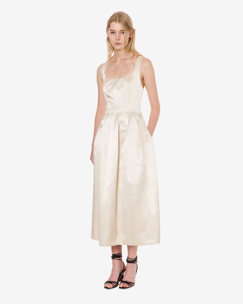 Langes Kleid in duchesse