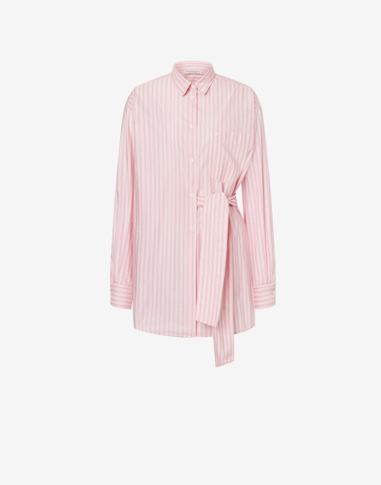 Striped cotton minidress