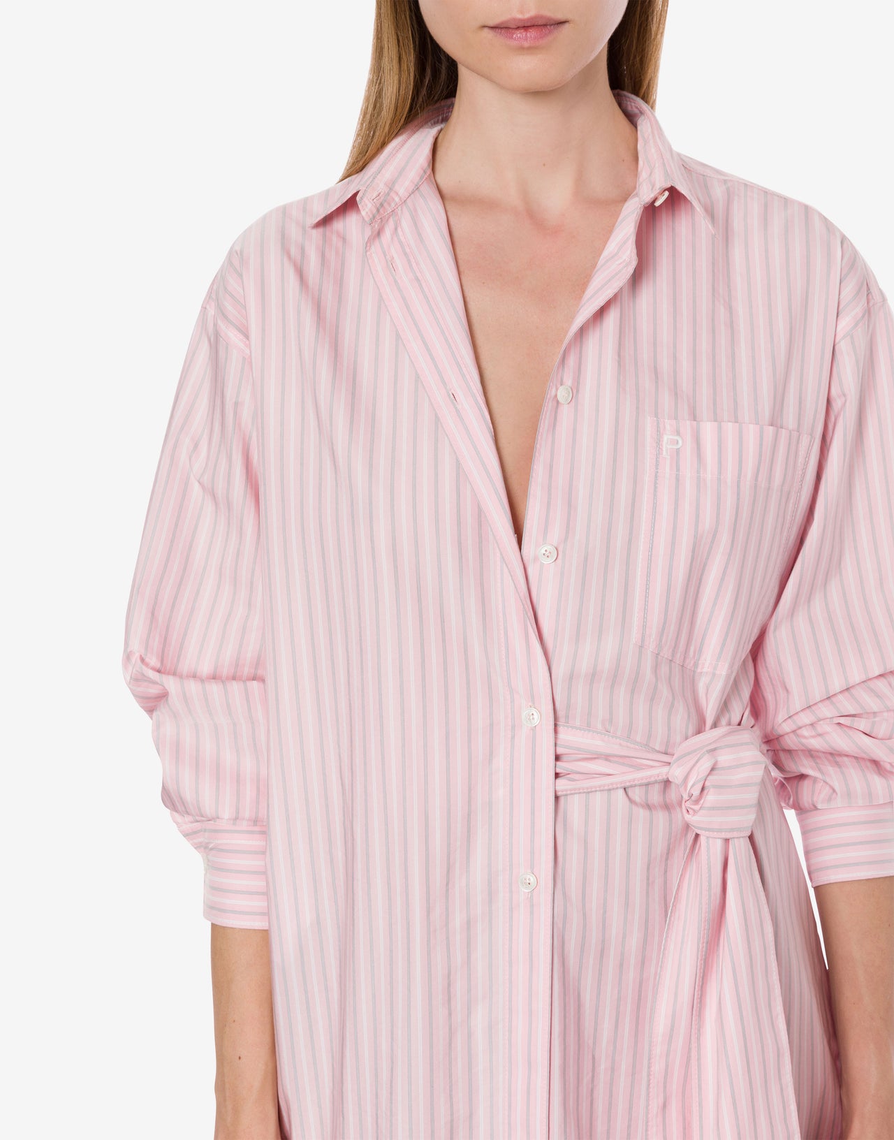 Striped cotton minidress