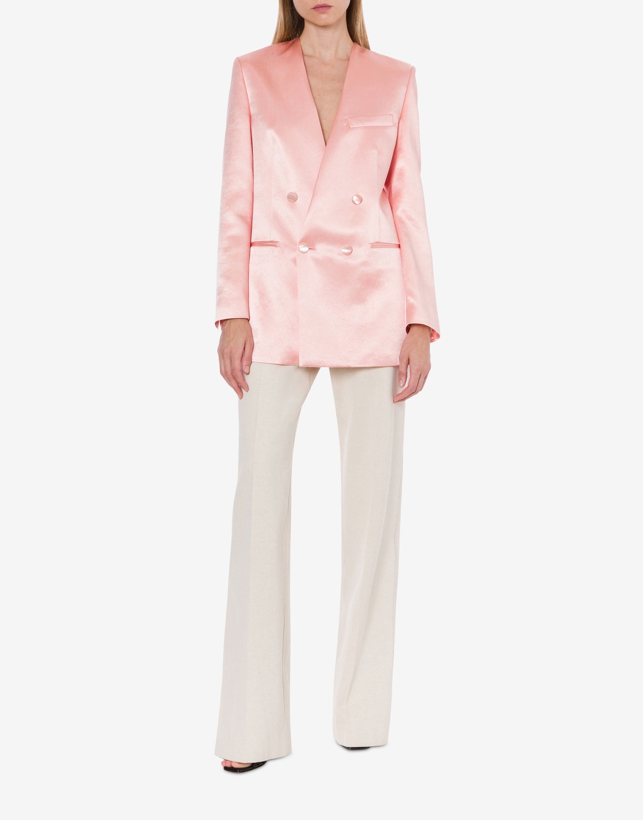 Double-breasted jacket in duchesse