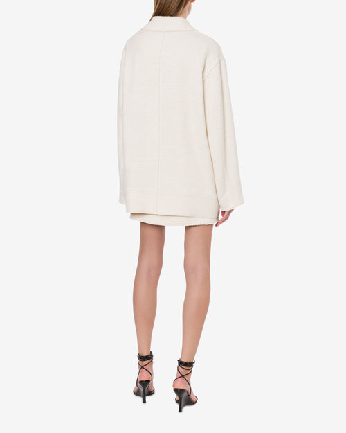 Caban in bouclé misto cotone
