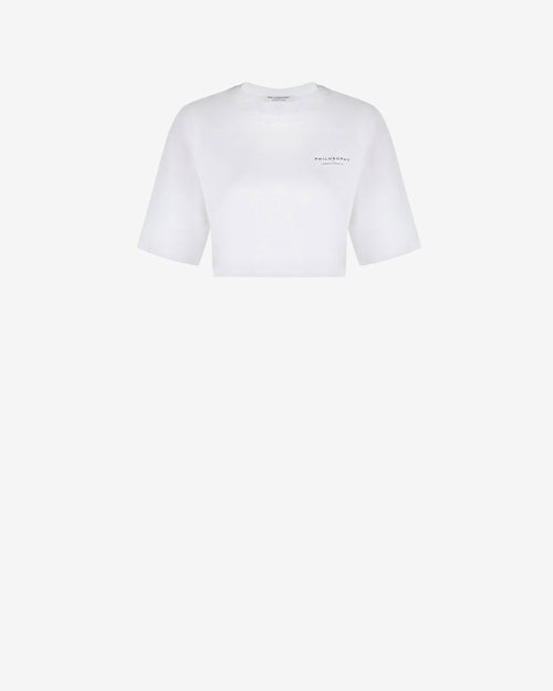 T-shirt court en coton avec imprimé Wish You Were Here