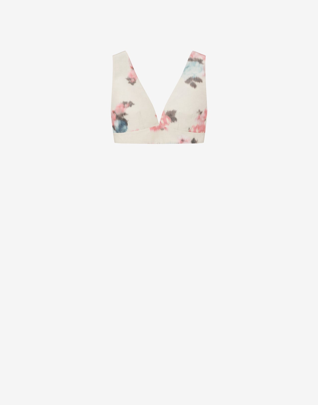 Taffetà chiné floral micro top