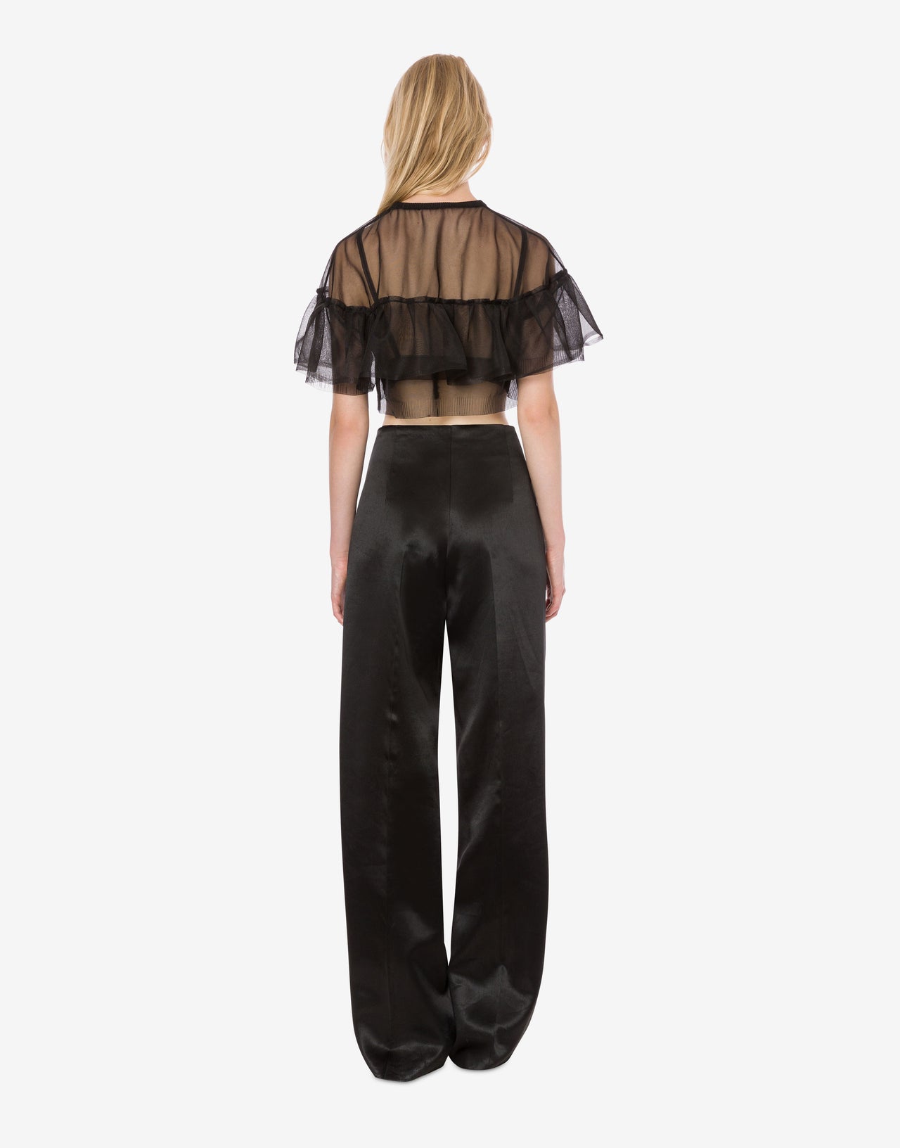 Nylon crop top crêpe