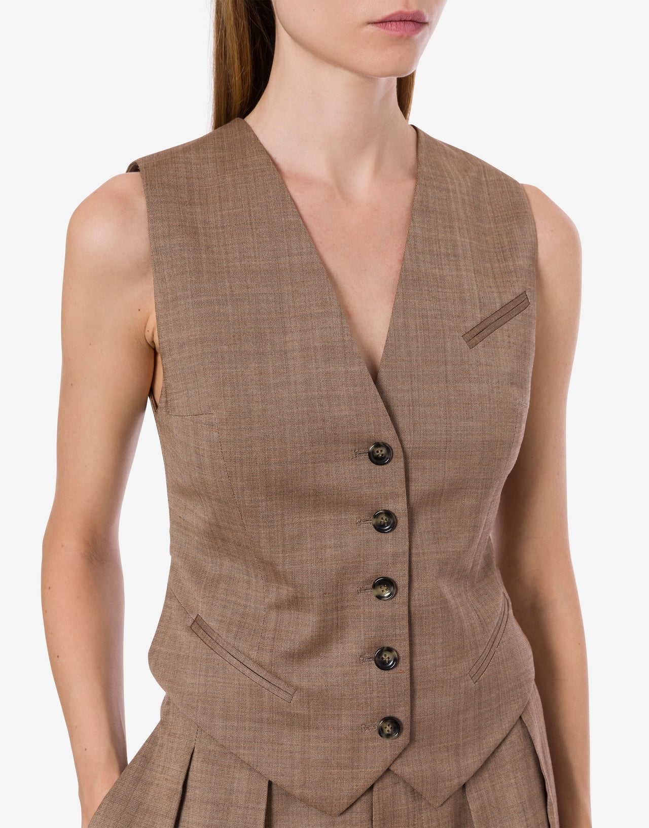 Weste aus einer Wollmischung tailored