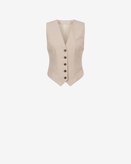 Gilet in fresco di misto lana