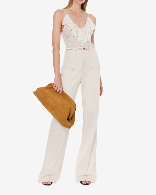 Body in pizzo con ruches