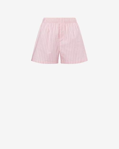 Short en coton rayé 