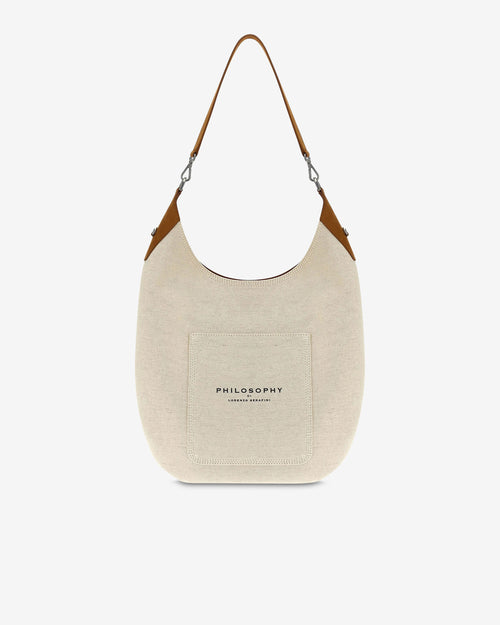 Bag with suede details