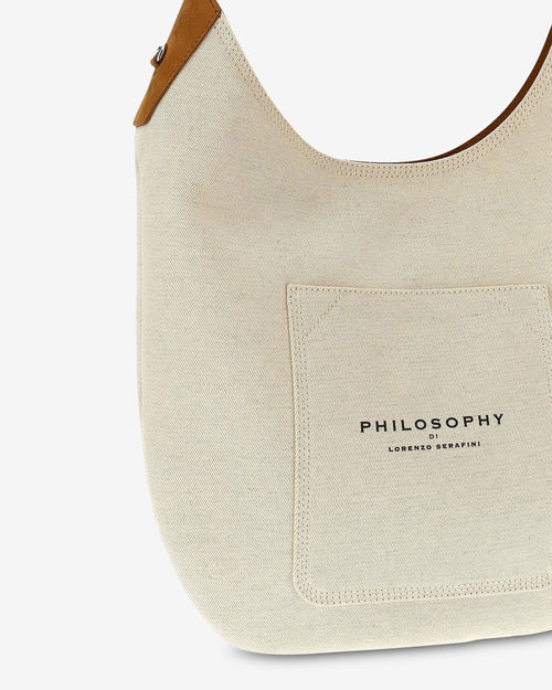 Bag with suede details