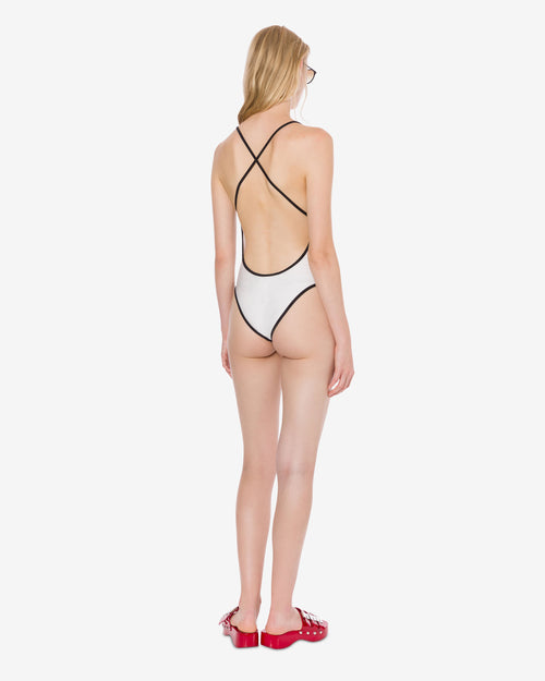 One-piece swimming costume in lycra