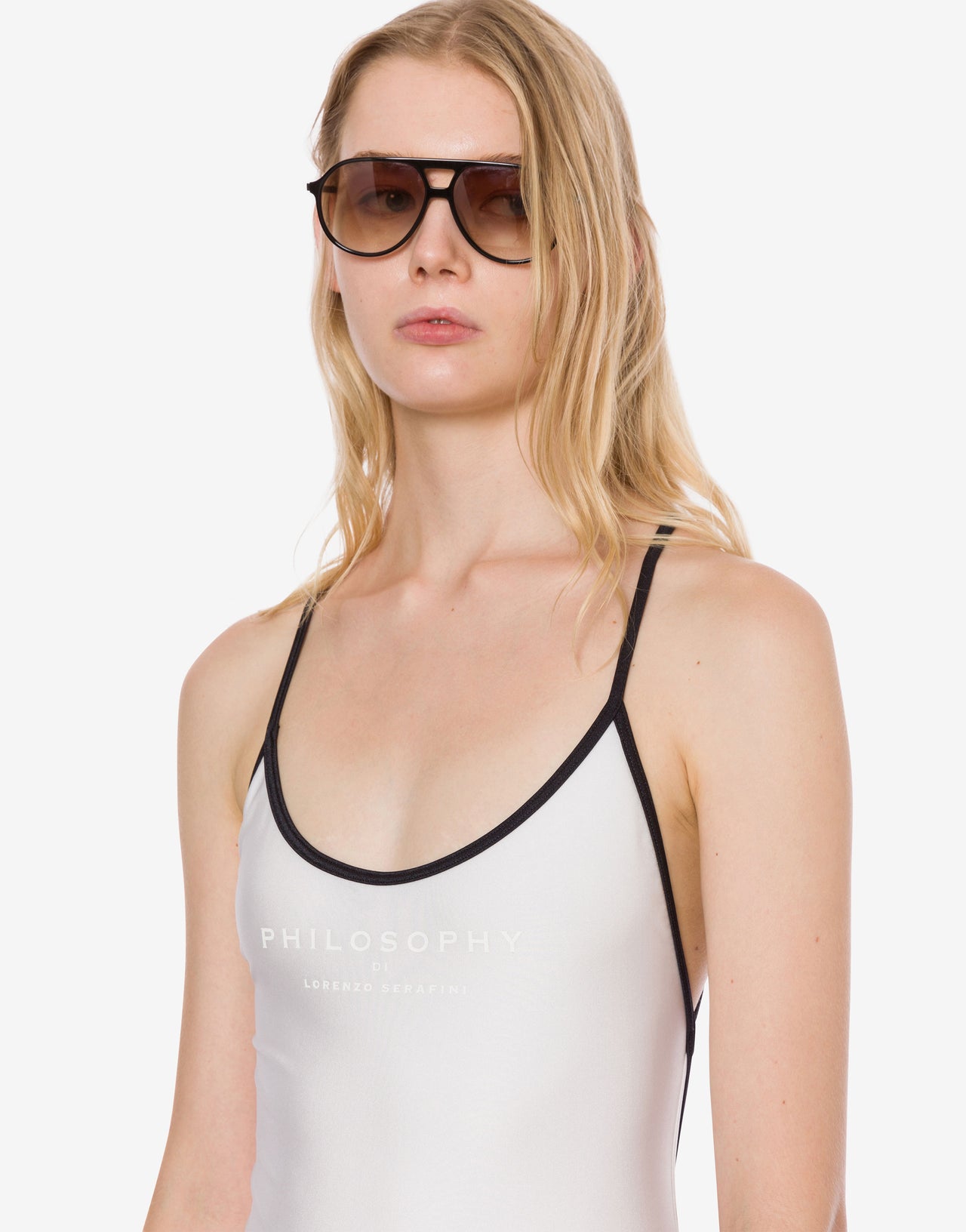 One-piece swimming costume in lycra