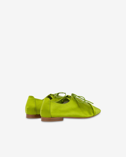 Flat shoe in duchess satin Malone Souliers x Philosophy