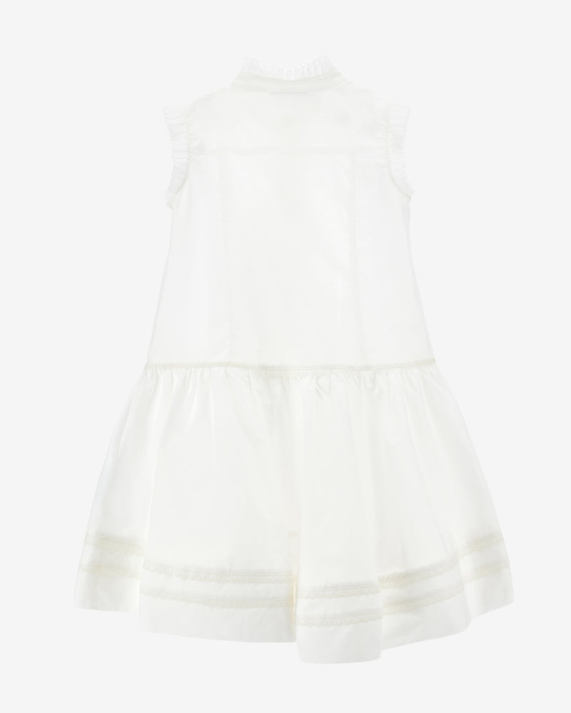 Kids cotton dress with shirt collar