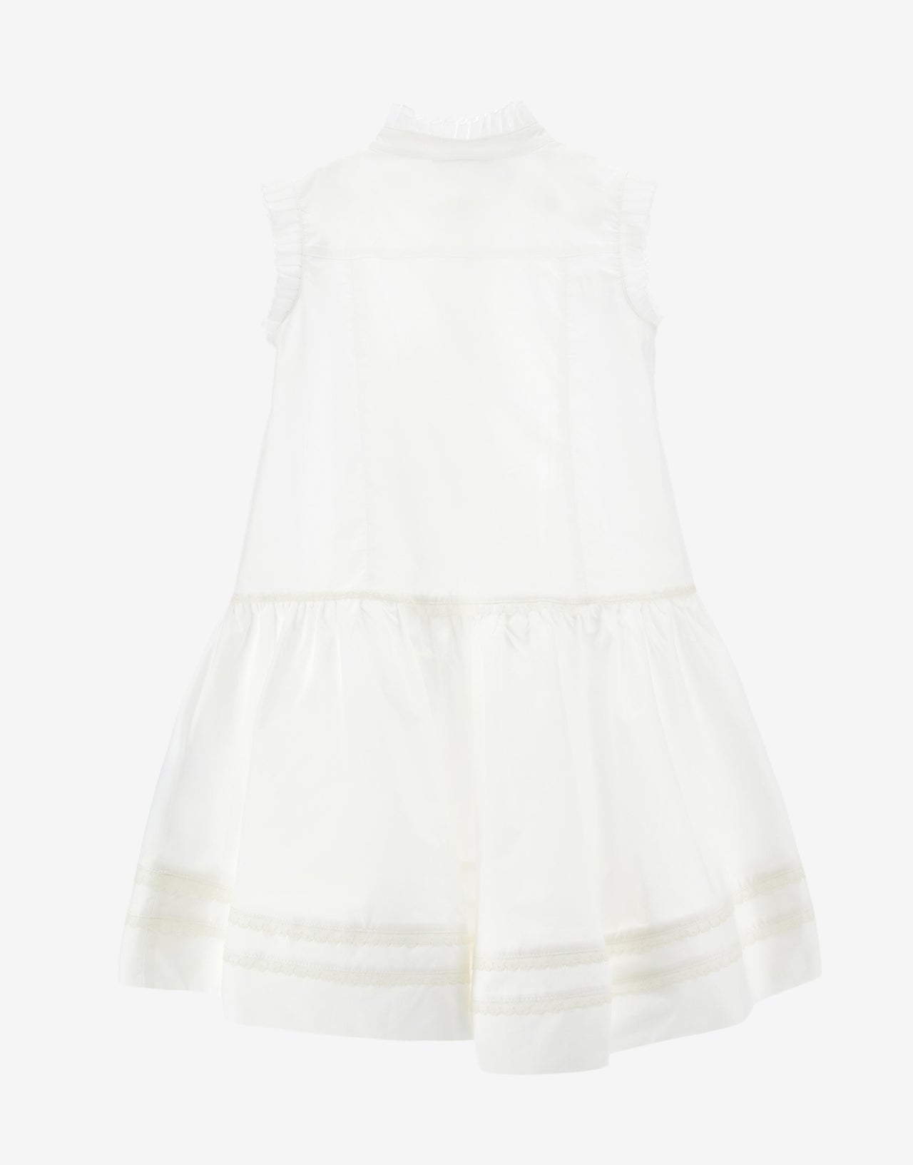 Kids cotton dress with shirt collar