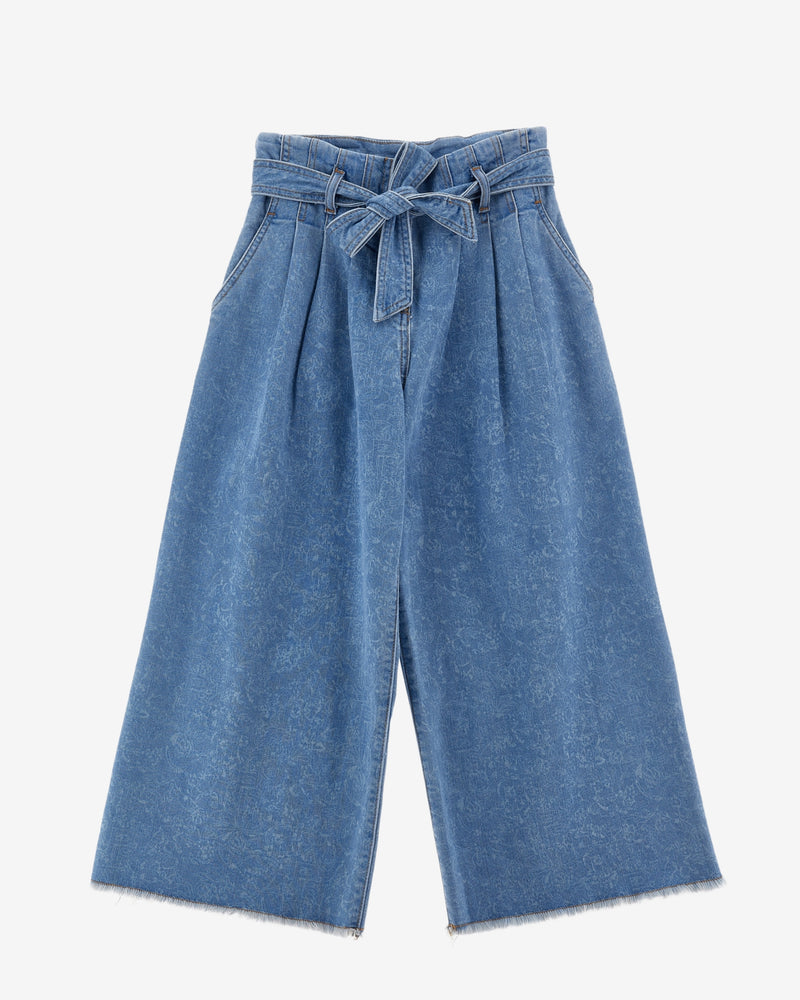 Kids denim bow sash trousers