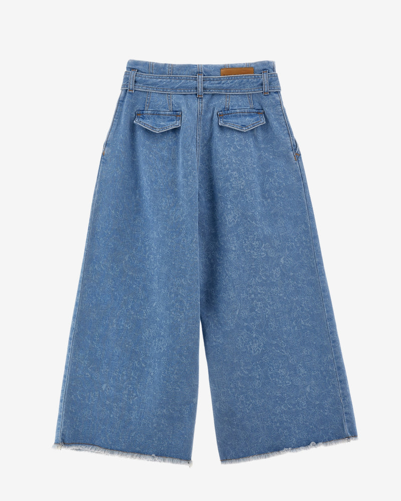 Kids denim bow sash trousers