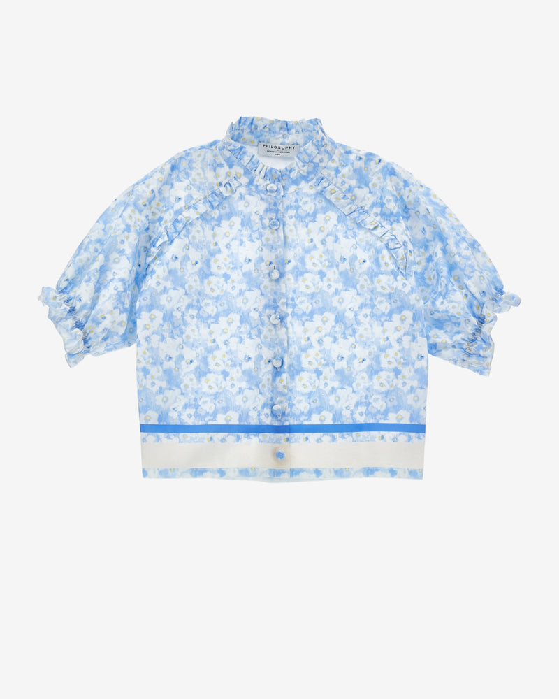 Kinder-Baumwollshirt mit Blumendruck