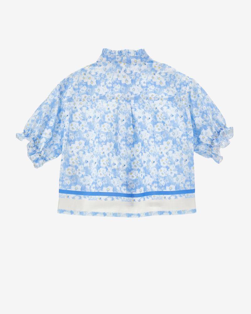 Kinder-Baumwollshirt mit Blumendruck