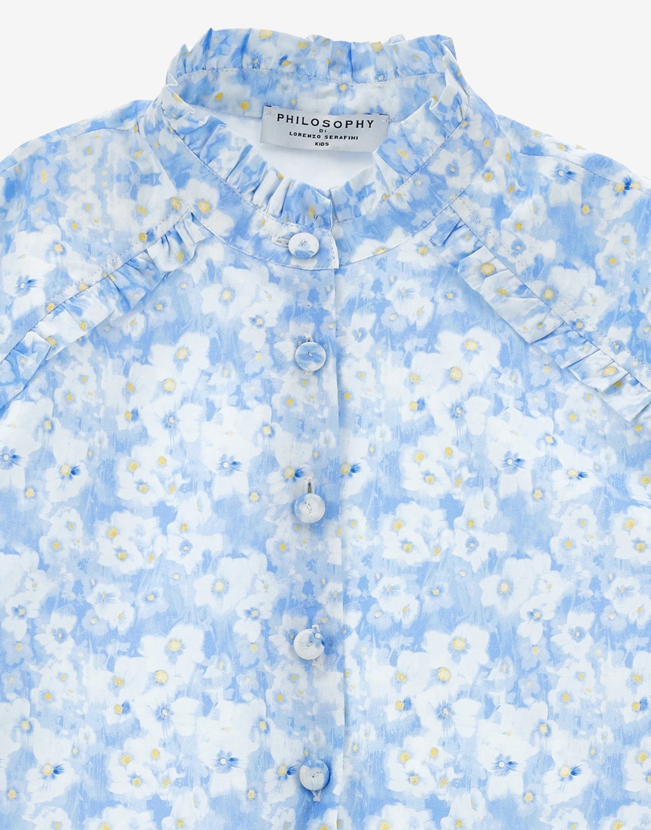 Kids cotton shirt with flower print