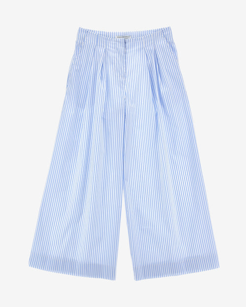 Kids striped cotton wide trousers