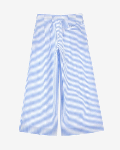 Kids striped cotton wide trousers