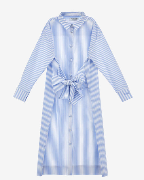 Kids striped cotton dress in shirt design