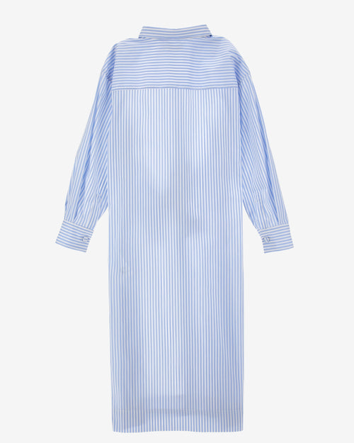 Kids striped cotton dress in shirt design