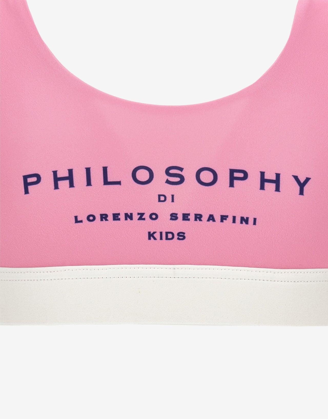 Kids two-piece striped swimming costume with logo