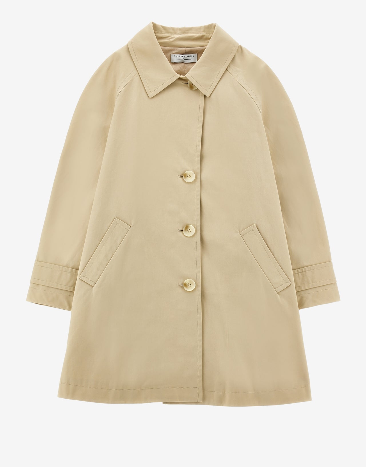 Kids cotton trench coat