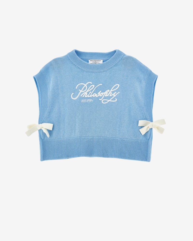 Kids cotton waistcoat with bows