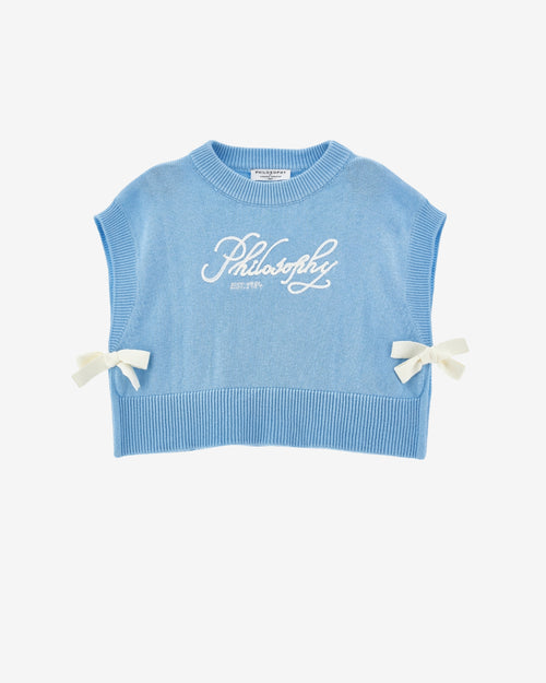 Kids gilet in cotone con fiocchi