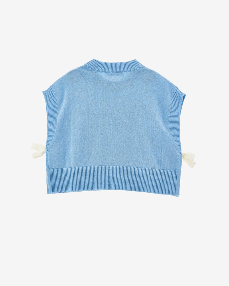 Kids cotton waistcoat with bows