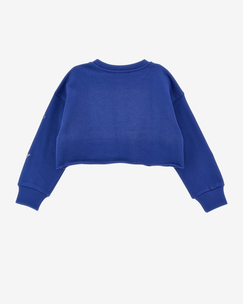 Kinder-Sweatshirt mit Allover-Schriftzug