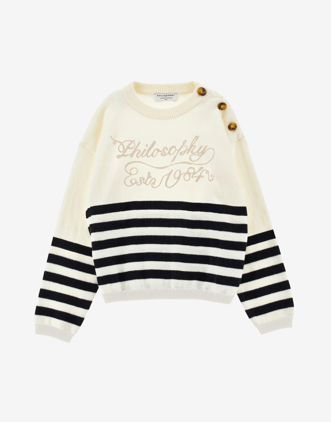 Jersey infantil de algodón con rayas marineras 