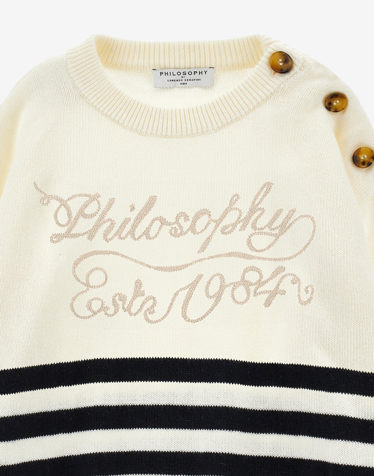 Jersey infantil de algodón con rayas marineras 