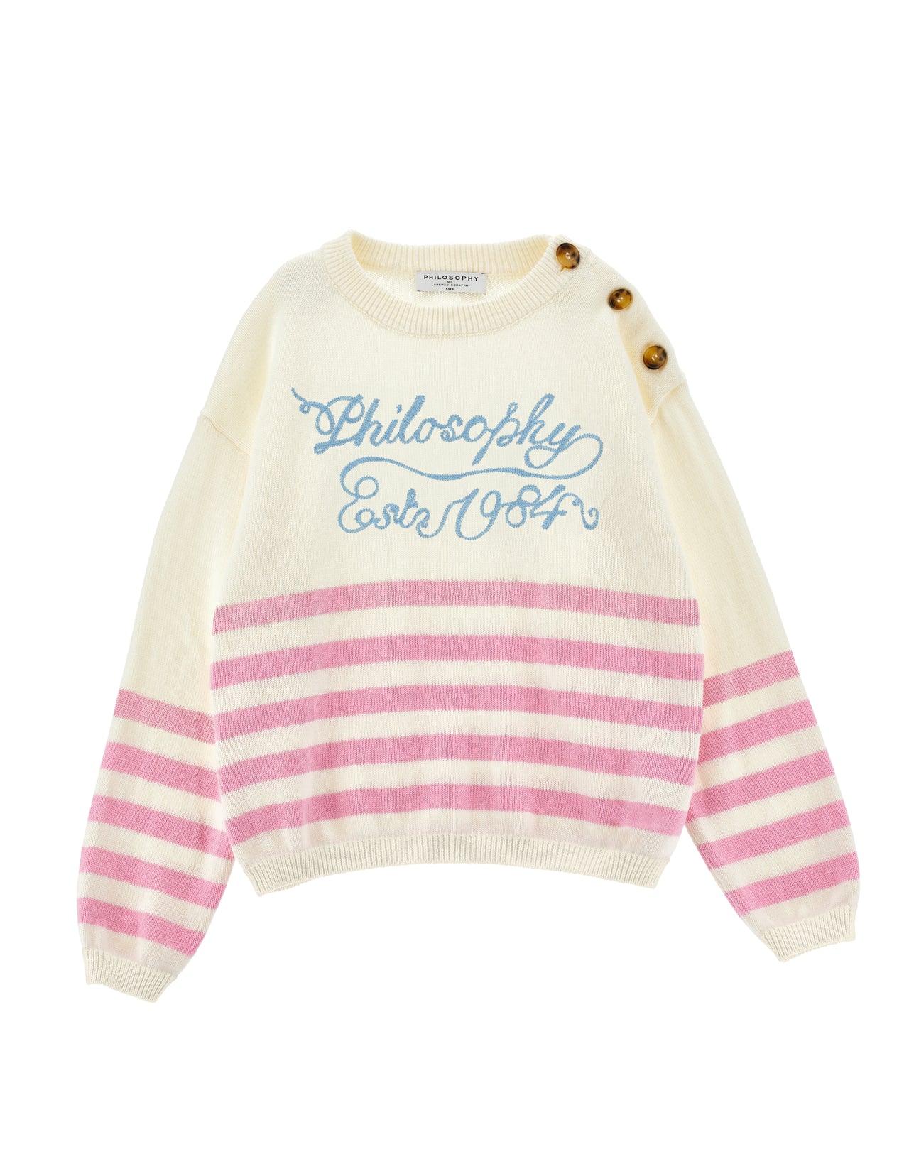 Kids sailor-striped cotton jumper